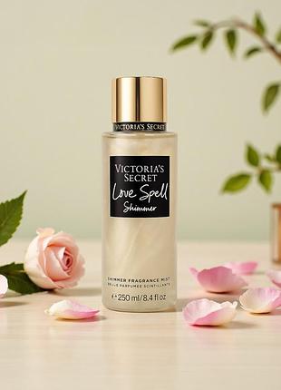 Міст для тіла love spell shimmer 250 мл – парфумований спрей з блиском (пф614.2)