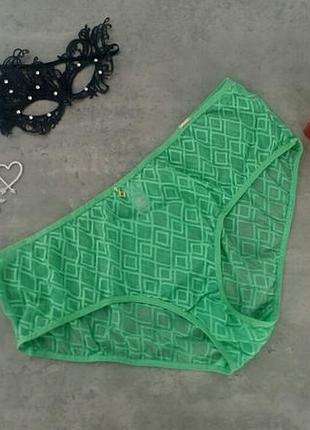 Зеленые кружевные трусики george