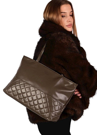 Сумка женская серая код 7-6340