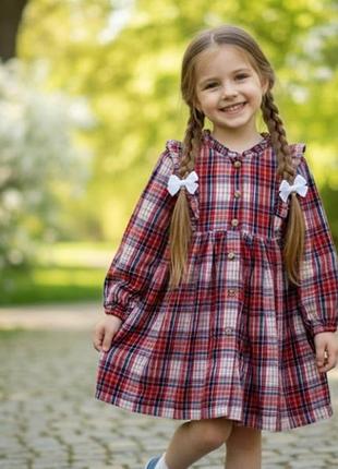 Платье на девочку в клетку m&s 2-3 года