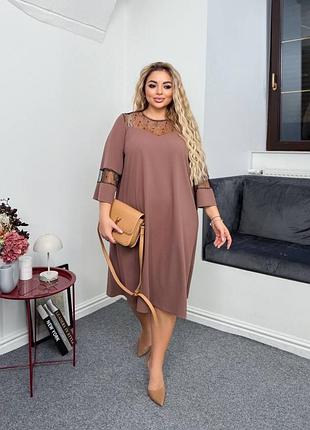 Жіноча сукня вільного крою | нарядна, вечірня | 080