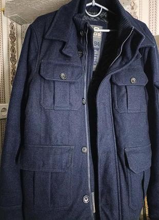 Куртка мужская шерсть-коттон удлиненная на очень теплой подкладке, зимняя, размер xl.