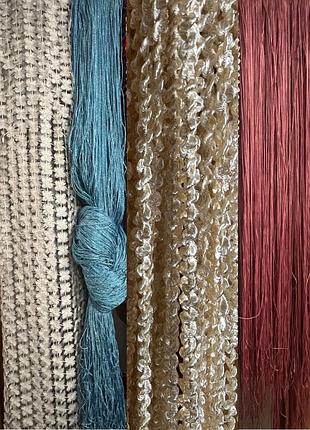 Ліквідація залишків! штори нитки з люрексом, квіти 3 метри