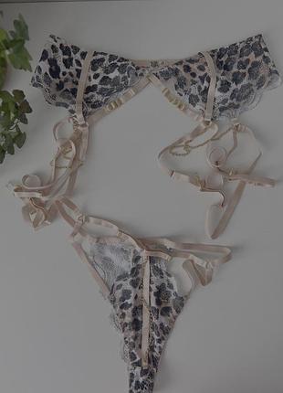Комплект леопардовий із ремінцями