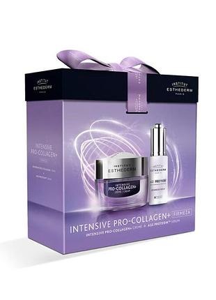 Подарочный набор institut esthederm intensive pro-collagen в наличии! полноразмерный крем для лица и сыворотка.