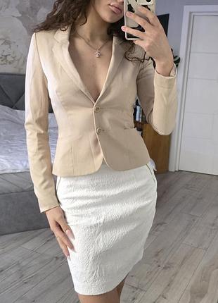 Пиджак h&m бежевый