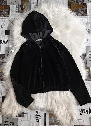 Велюрова кофта на замку h&amp;m 9-10 р. 140 см.