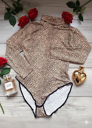 Боди в леопардовый принт