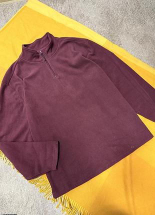 Бордова чоловіча флісова кофта