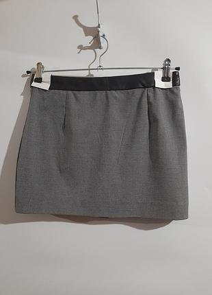 Mango suit женская мини-юбка "гусиная лапка"