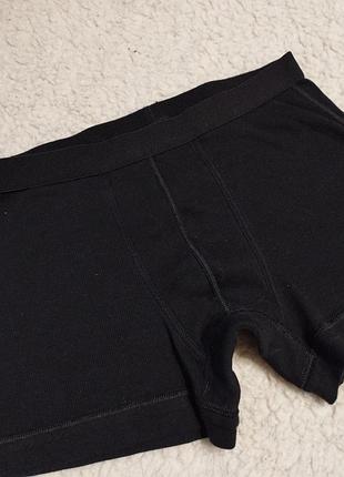 Коттоновые мужские боксеры размер л, ткань в рубчик