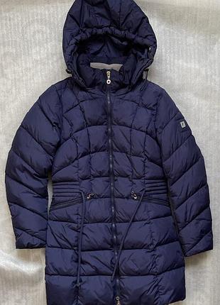 Пуховік пальто дівочий  з капюшоном 😍🧒💁‍♀️snowimage р .12а; 152 см