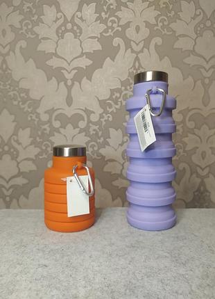 Нова складна силіконова пляшка для води спортивна