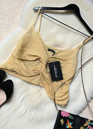 Натуральный топ топ майка короткая майка натуральная ткань