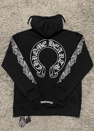 Зіп худі чоловіче chrome hearts оригінал чорний