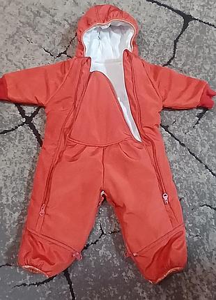 Детский комбинезон-трансформер утепленный от 0-12 месяцев.