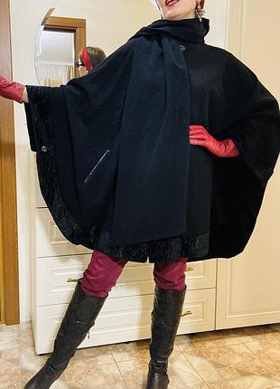 Вовняне пальто кейп накидка шерсиянге пально свободное.