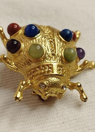 Винтажная брошка солнышка