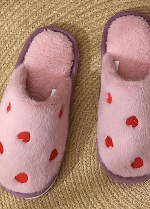 Капці жіночі кімнатні 37 розмір 23,5см рожеві / тапочки домашнее женские ♥️