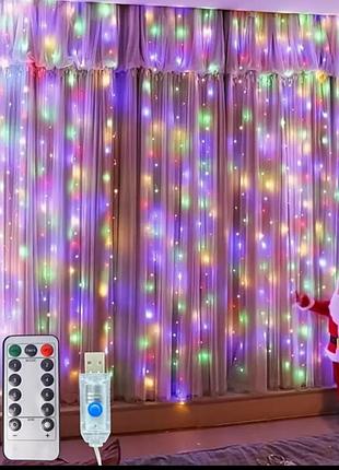 Гирлянда штора 6×3 м