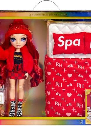 Игровой набор рейнбоу хай спальня руби rainbow high ruby anderson &amp; dorm room кукла