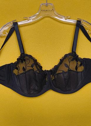🔥🔥🔥 невероятно шикарный черный прозрачный бюстгальтер балконет