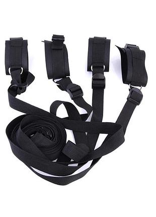 Бандаж для фіксації на ліжку - чорний - садо-мазо