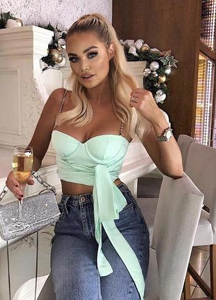 Топ корсет цвет тифани oh polly р.10