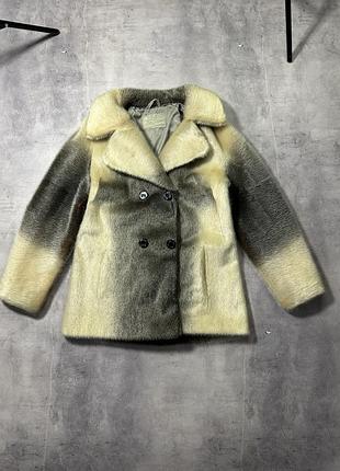 Екстравагантне жіноче пальто з натурального хутра шуба норкова собель м розмір