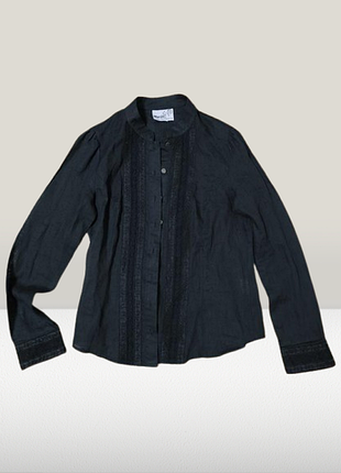 100% льон! шикарна сорочка-блуза