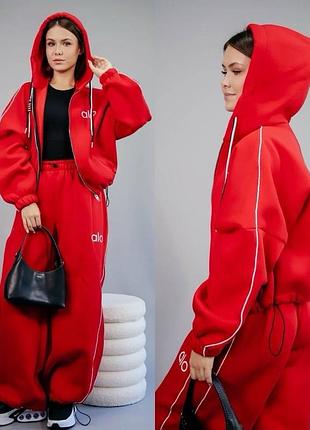 Яскравий теплий костюм для дівчинки