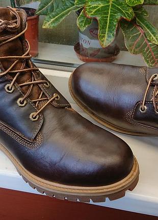 Прочные  мягкие кожаные ботинки  "timberland ®", оригинал, 43 р