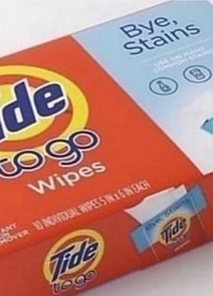 Скрветки tide to go від плям , для миттєвого видалення плям. сша