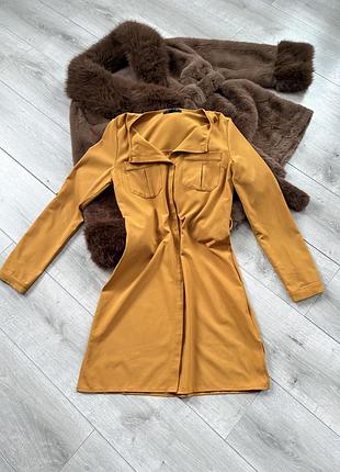 Сукня плаття з кишенями жіноча розмір xs s amisu стильна на ґудзиках