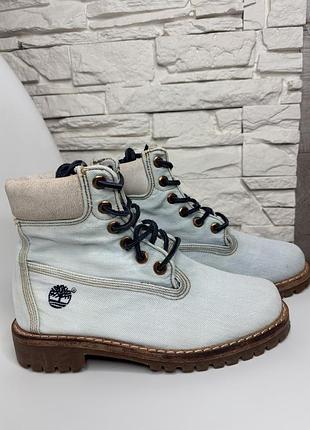 Жіночі оригінальні шкіряні джинсові черевики timbarland 37-38(24 )