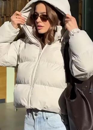 Жіноча куртка-трансформер в молочному кольорі, xs-s