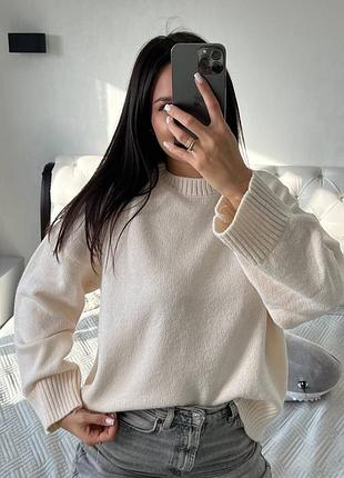 Жіноча повсякденна класична базова тепла кофта светр турецька вʼязка відмінна якість