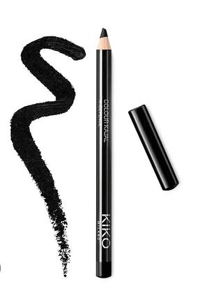 Карандаш каял для глаз kiko colour kajal 01 black