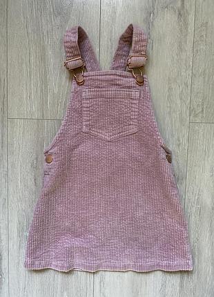 🙈вельветовий рожевий сарафан next 2-3 роки