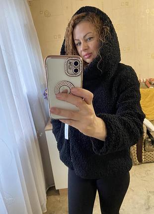 Тедді куртка з капюшоном