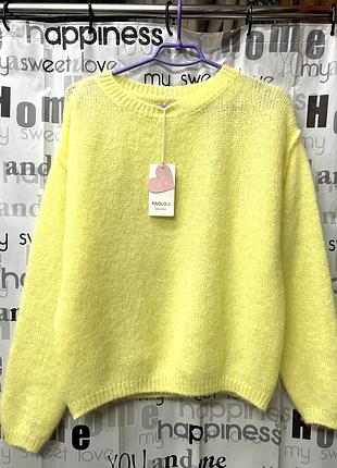 Шикарний светр, мохер+ вовна , италия , 46-52