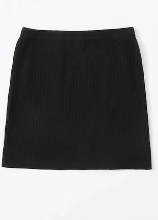 Чорна спідниця в рубчик shein. спідниця чорна міні-спідниця