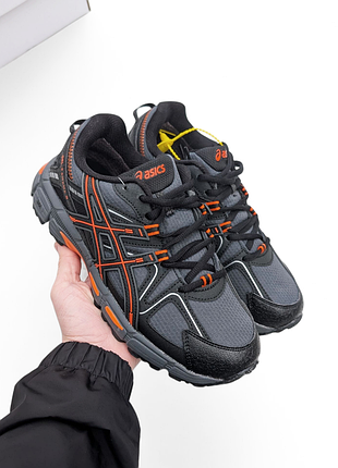 Мужские кроссовки термо asics gel kahana 8 серые с оранжевым