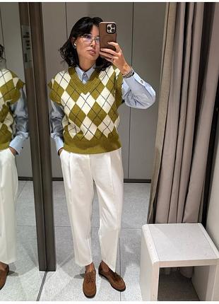 Zara | брюки з защипами  | xs |