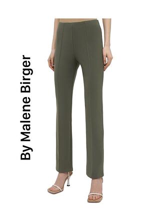 Брюки by malene birger скинни из хлопка цвет хаки