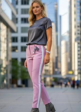 Брендовые брюки с белой полоской m&s collection карманы турция этикетка