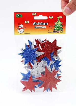 Різдвяний декор стікери наліпки "зірки"
