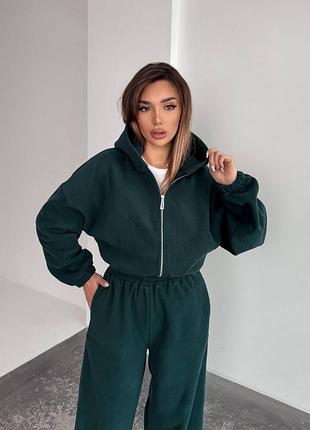 Женский теплый флисовый костюм
