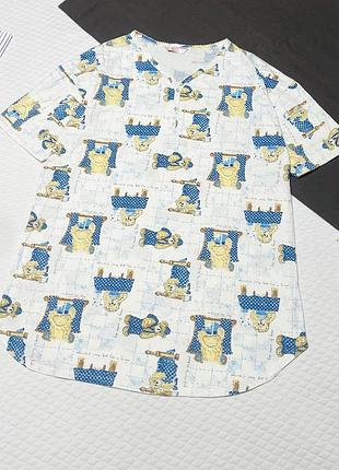 Гарне трикотажне плаття-сорочка  модель вільного крою  від bhs ❤️з  натурального  материалу