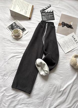 Жіночі повсякденні теплі спортивні хутряні штани брюки тканина вельвет на хутрі